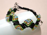 instructables DasiyD Macramé Wave Bracelet with Beads